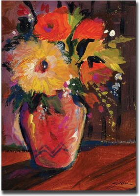 Trademark Global Sheila Golden Orange Splash Bouquet Canvas Art, 47 x 35