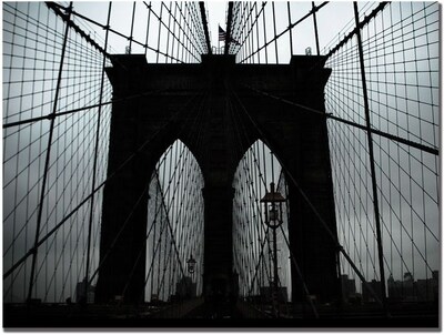 Trademark Global Tammy Davison Brooklyn Bridge Canvas Art, 35 x 47