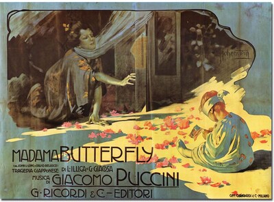 Trademark Global Madame Butterfly Canvas Art, 14 x 19
