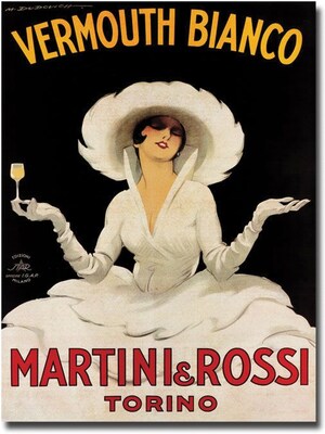 Trademark Global Marcello Dudovich Vermouth Bianco Martini & Rossi Canvas Art, 19 x 14