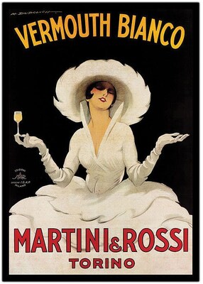 Trademark Global Marcello Dudovich Vermouth Bianco Martini & Rossi Canvas Art, 32 x 24