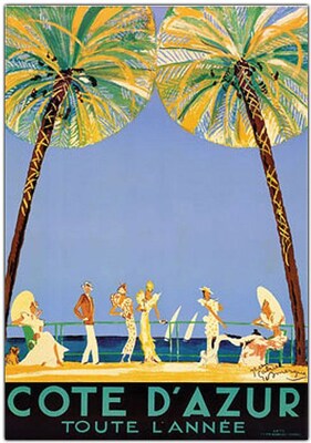 Trademark Global Jean Dumergue Cote DAzur Canvas Art, 32 x 24
