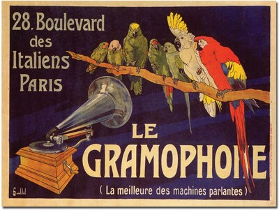 Trademark Global Le Gramaphone Canvas Art, 14 x 19