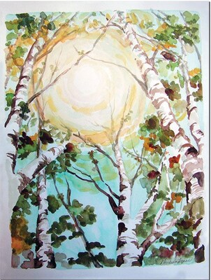 Trademark Global Wendra Birch Trees Canvas Art, 24 x 18