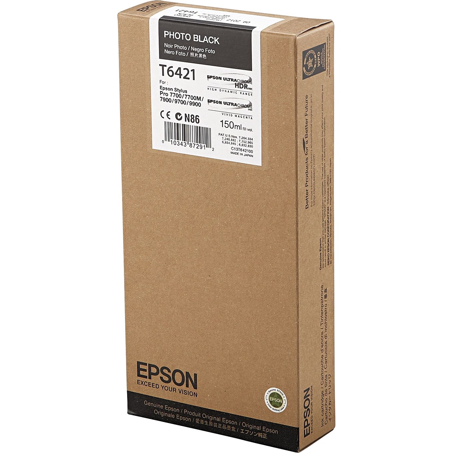 Epson T642 Photo Black Standard Yield Ink Cartridge