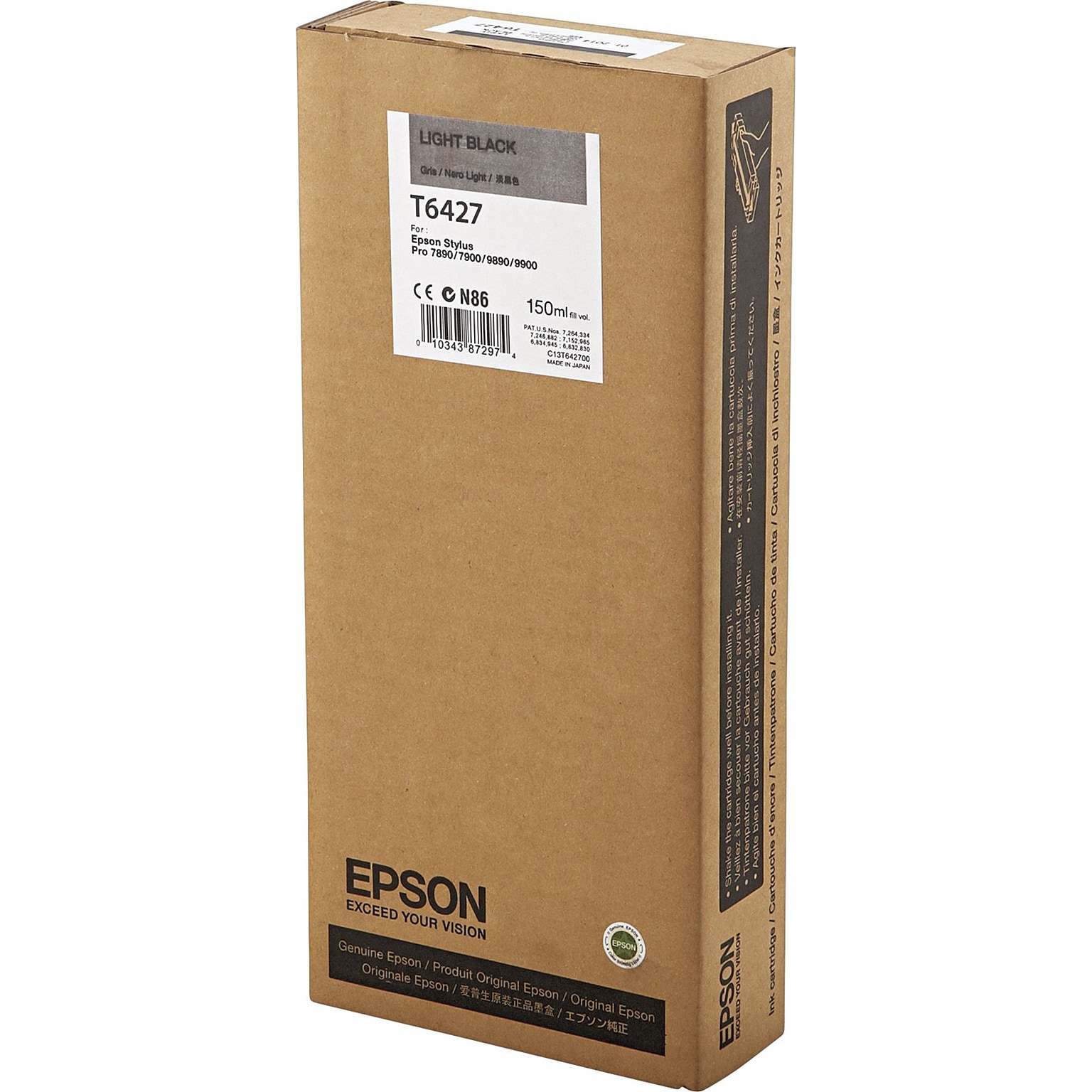 Epson T642 Light Black Standard Yield Ink Cartridge