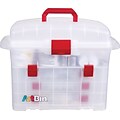 ArtBin Bakers Cupboard Decorating Supply Cabinet, Translucent/Red Latch,  9.25 x 17.5 x 12.75