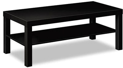 HON BL Series Coffee Table, Flat Edge, 42W x 20D, Black Finish NEXT2018 NEXTExpress