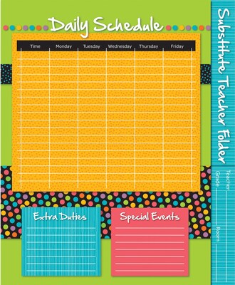 Carson-Dellosa Substitute Teacher Folder, Stylin Stripes Folder
