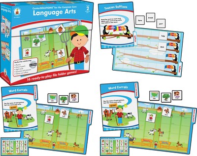 Carson-Dellosa Language Arts File Folder Game, Grade 2