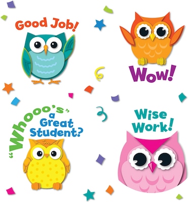 Carson-Dellosa Colorful Owl Motivator Stickers