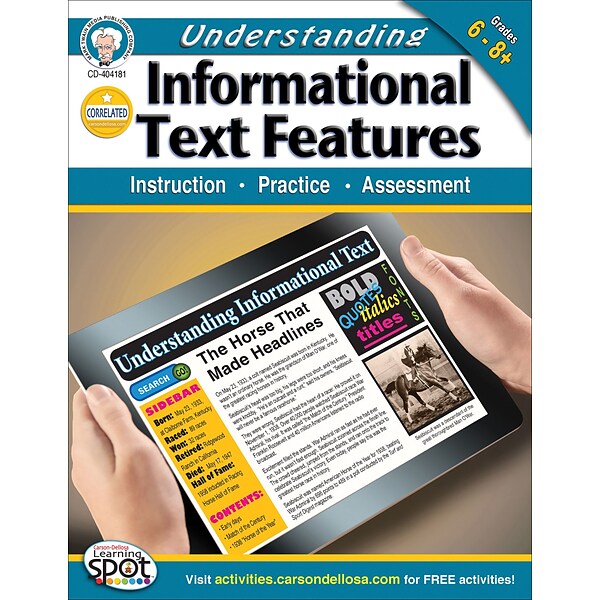 Mark Twain Understanding Informational Text Features Workbook