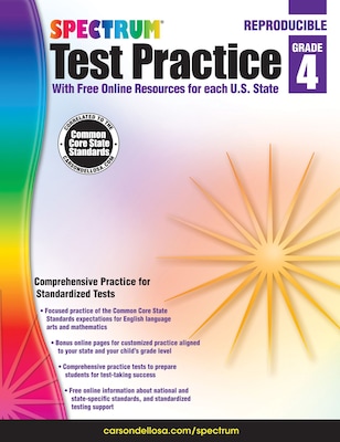 Spectrum Test Practice Grade 4 Workbook, Paperback