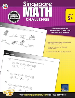 Frank Schaffer Singapore Math Challenge Workbook, Grades 3 - 5