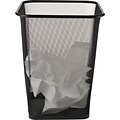 Brighton Professional™ Black Wire Mesh Square Wastebasket, 4.4 gal.