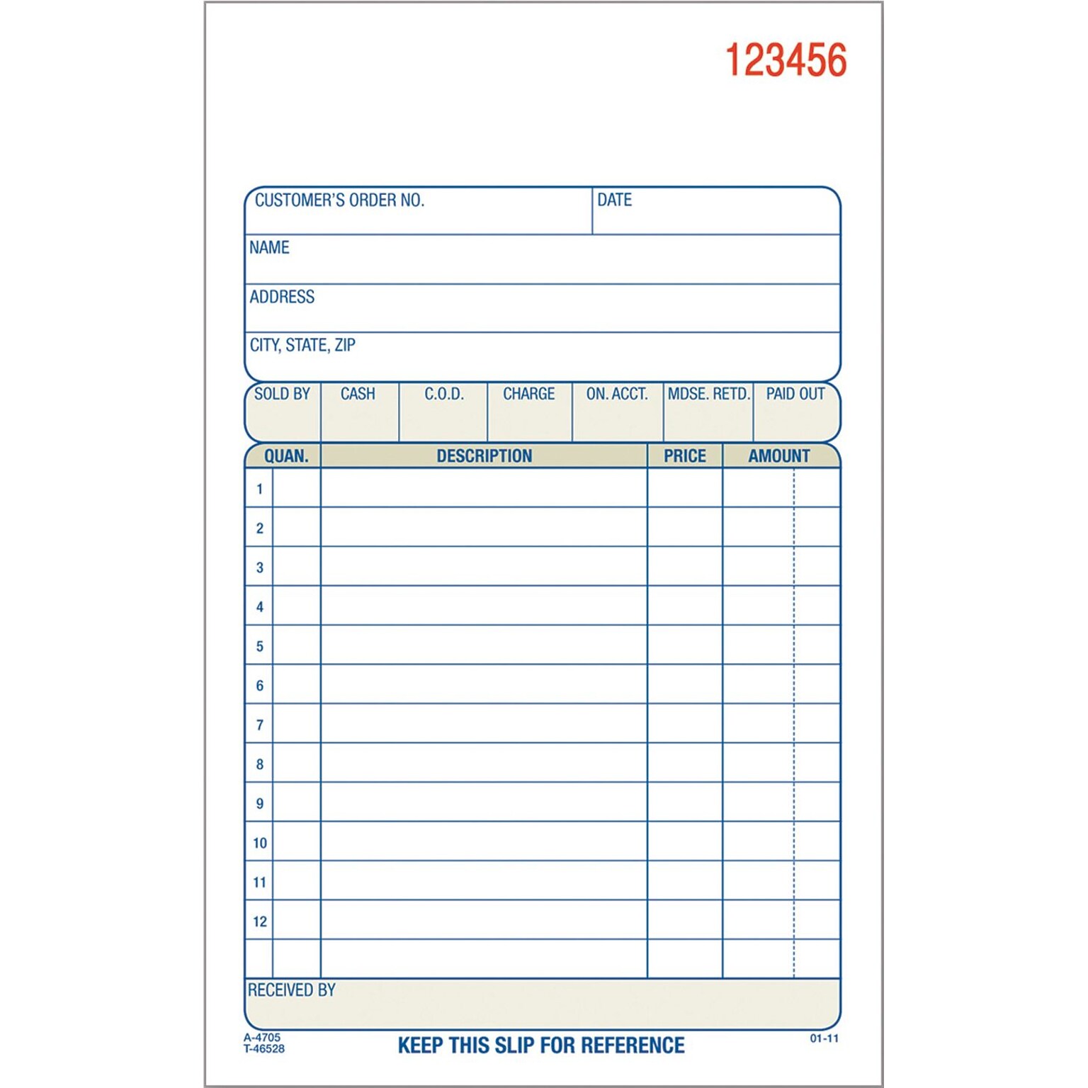 Adams® Sales Order Book, Ruled, 2-Part, 4 3/16 x 7 3/16