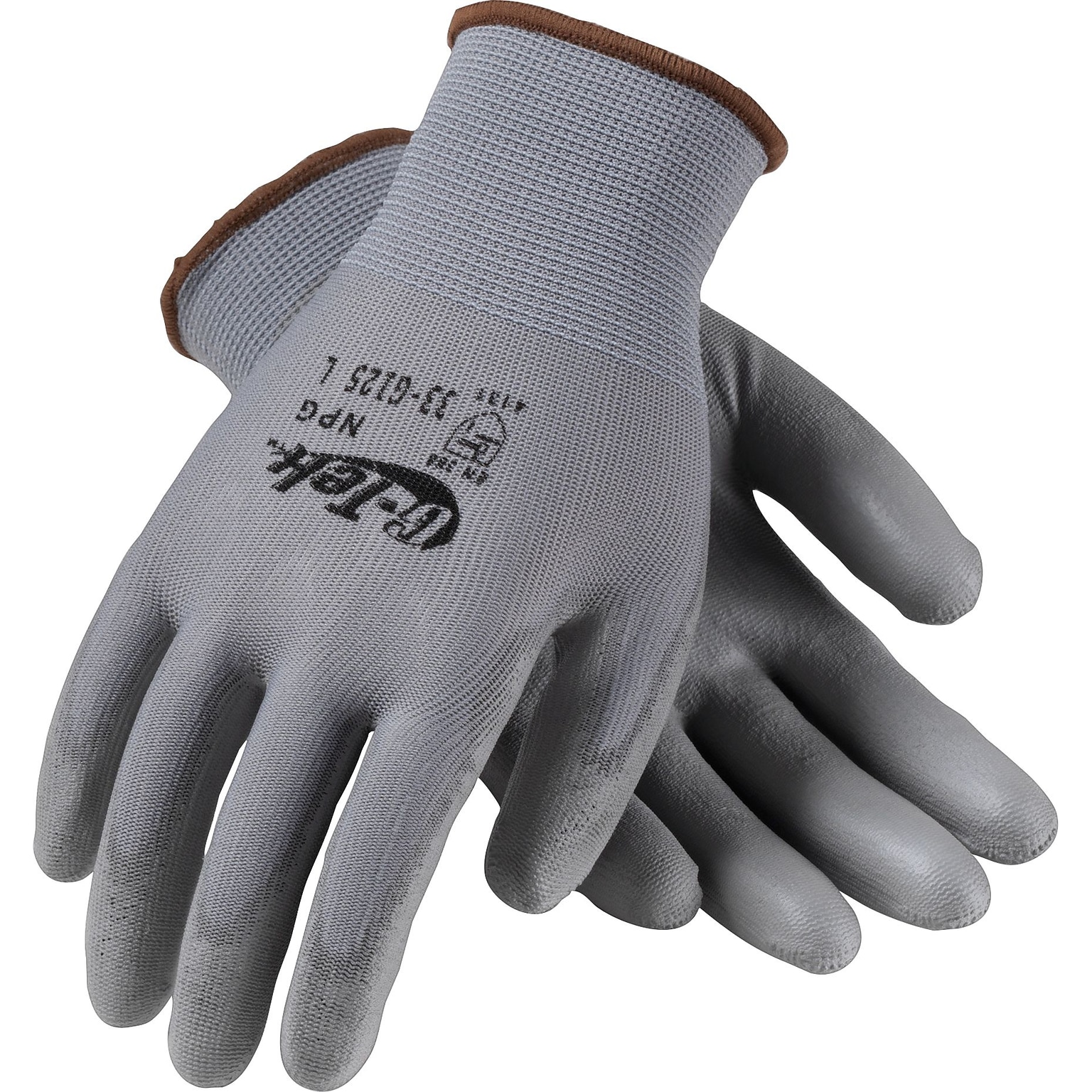 G-Tek 33-G125 Latex Coated Polyurethane Gloves, XL, 13 Gauge, Gray, 12 Pairs (33-G125/XL)
