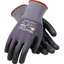 MaxiFlex Endurance Seamless Knit Nylon Glove, Nitrile Coated, Gray/Black, X-Large, 12 Pairs (34-844/