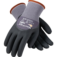 G-Tek Coated Work Gloves; MaxiFlex Ultimate Seamless Nylon Knit Liner, 3/4 Nitrile Coating, LG, 12Pr