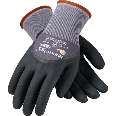 G-Tek Coated Work Gloves; MaxiFlex Ultimate Seamless Nylon Knit Liner, 3/4 Nitrile Coating, SM, 12Pr