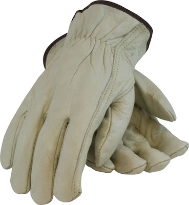 PIP Drivers Gloves, Economy Grade, Top Grain Cowhide, X-Large, Tan