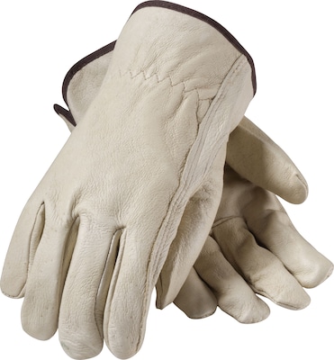 PIP Drivers Gloves, Top Grain Pigskin, Medium, Cream (70-361/M)