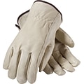 PIP Drivers Gloves, Top Grain Pigskin, Medium, Cream (70-361/M)