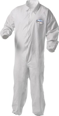 KleenGuard® A35 Shell Zipper Front Coverall With Liquid/Particles Protection; White, 2XL, 25/Ct