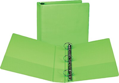 Samsill Earths Choice Plant-Based Durable 2 View Binders, 3-Ring ,Made in USA, Lime Green, 2/Pack