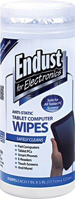 Endust 12596 Tablet Wipes, 70 Ct