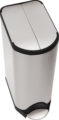 simplehuman Butterfly Step Trash Can, Fingerprint-Proof Stainless Steel, 8 Gallon (CW1824)