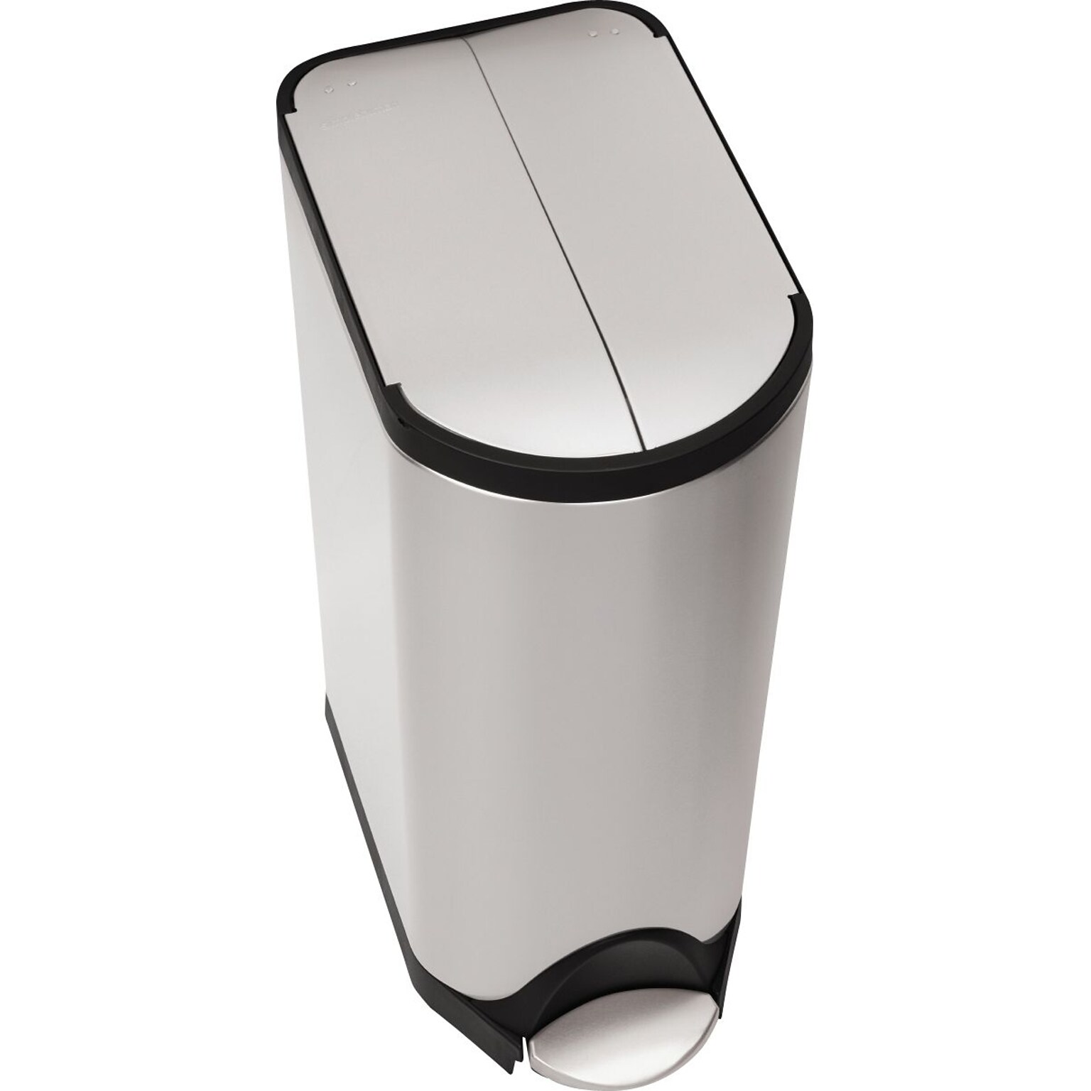 simplehuman Butterfly Step Trash Can, Fingerprint-Proof Stainless Steel, 8 Gallon (CW1824)