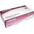 Ambitex® P6505 Series Latex-Free Polyethylene Disposable Food Service Gloves, Clear, Small, 500/Box, 20 Boxes/CT (PSM6505CT)