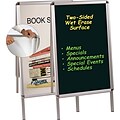 MasterVision® 22 1/2(W) x 32 1/2(H) Magnetic Wet Erase Board, Cherry Frame, Each