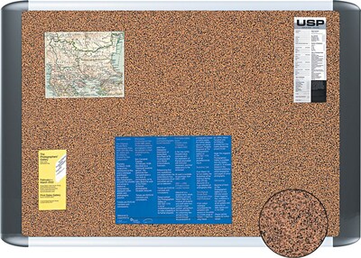 Mastervision® Tech Cork Board, 24X36, Silver Frame