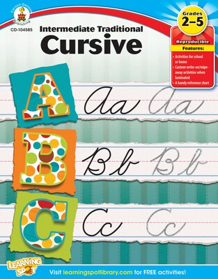 Carson-Dellosa Intermediate Traditional Cursive, Workbook