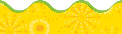 Carson-Dellosa Lemon Lime 36 x 2.25 Two-Sided Scalloped, Lemon Lime Borders 13 Strips (108131)