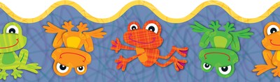 Carson-Dellosa FUNky Frogs 36 x 2.25 Scalloped, FUNky Frogs Borders 13 Strips (108161)