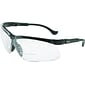 Uvex Genesis® Eyewear, Reading Magnifier Glasses, +1.5, Black Frame, Clear Lens