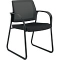 HON Ignition Sled Base Guest Chair, Black Fabric