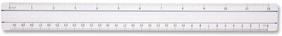 Westcott® Plastic Magnifying Ruler, 12, Clear