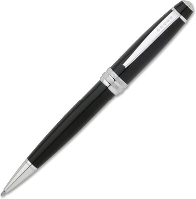 Cross Bailey Ball Point Pen,  Black Lacquer, Medium Point, Black Ink (AT0452S-7)