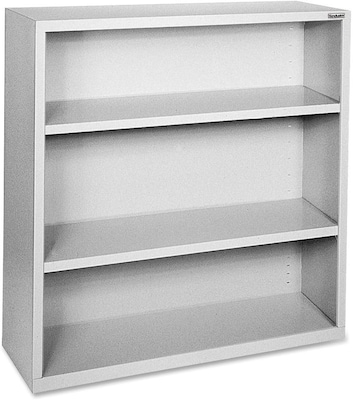 Lorell Fortress Series 3-Shelf 42 Bookcases, Light Gray (LLR41283)