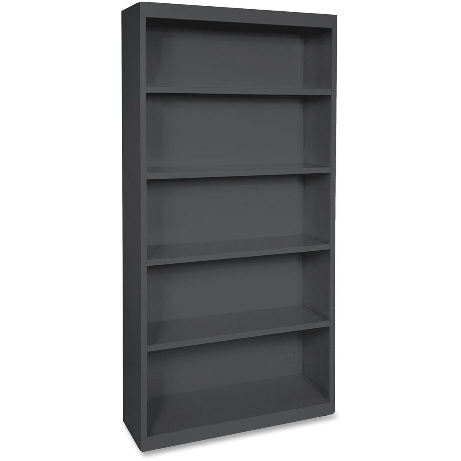 Lorell Fortress Series 5-Shelf Bookcase, 34.5W x 13D x 72H, Black (LLR41291)