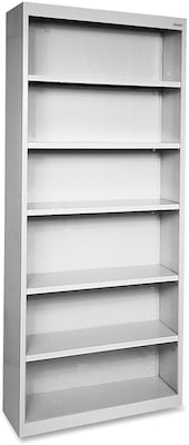 Lorell Fortress Series 6-Shelf 82 Bookcase, Light Gray (LLR41292)