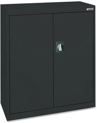 Lorell Fortress Series 3-Shelf Storage Cabinet,36W x 18D x 42H, Black (LLR41305)