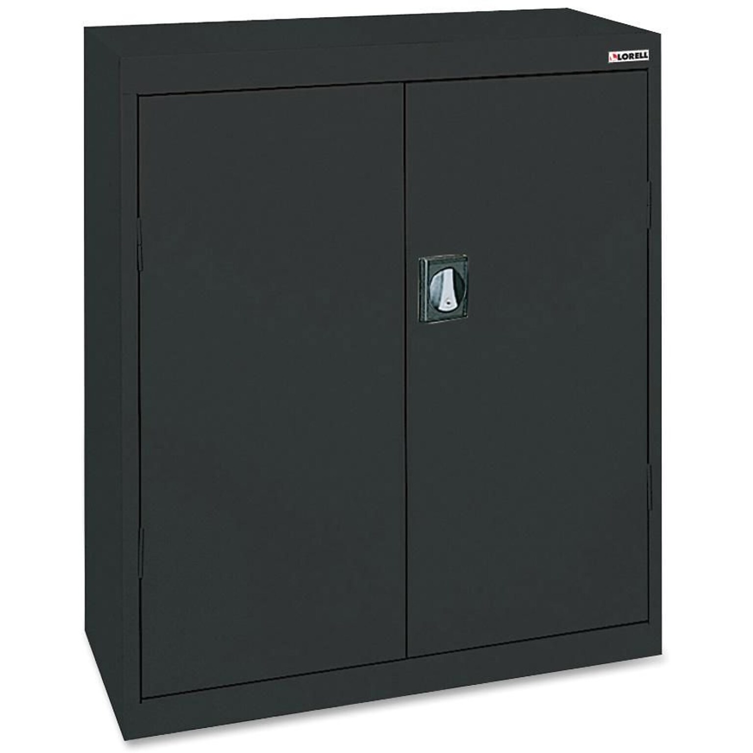 Lorell Fortress Series 3-Shelf Storage Cabinet,36W x 18D x 42H, Black (LLR41305)