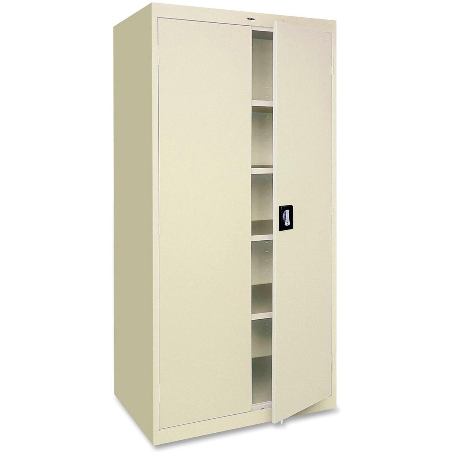 Lorell Fortress Series 5-Shelf Storage Cabinet, 36W x 18D x 72H, Putty, (LLR41307)