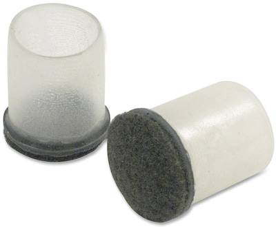 Lorell Clear Sleeve Floor Savers, Clear, 1 Sleeve, 8/Pack