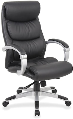 Lorell Executive High-back Chair with Flexing Arms, Black (LLR60620)